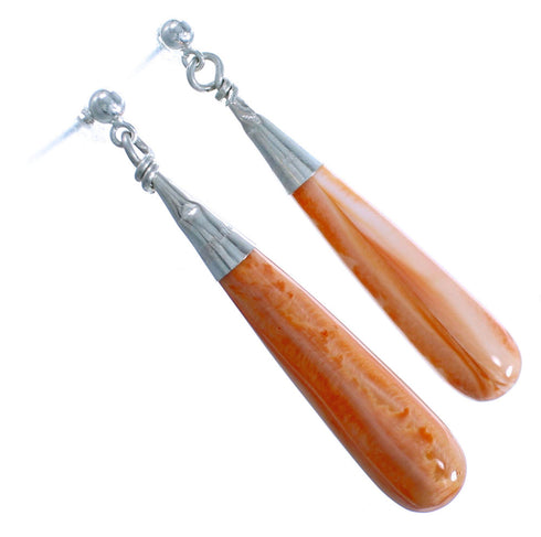 Sterling Silver And Oyster Shell Tear Drop Post Dangle Earrings BX115905